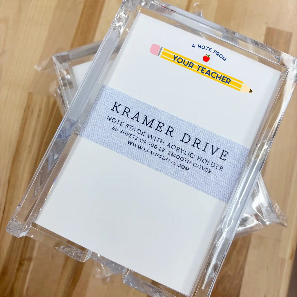 Kramer Drive Teacher Note Stack