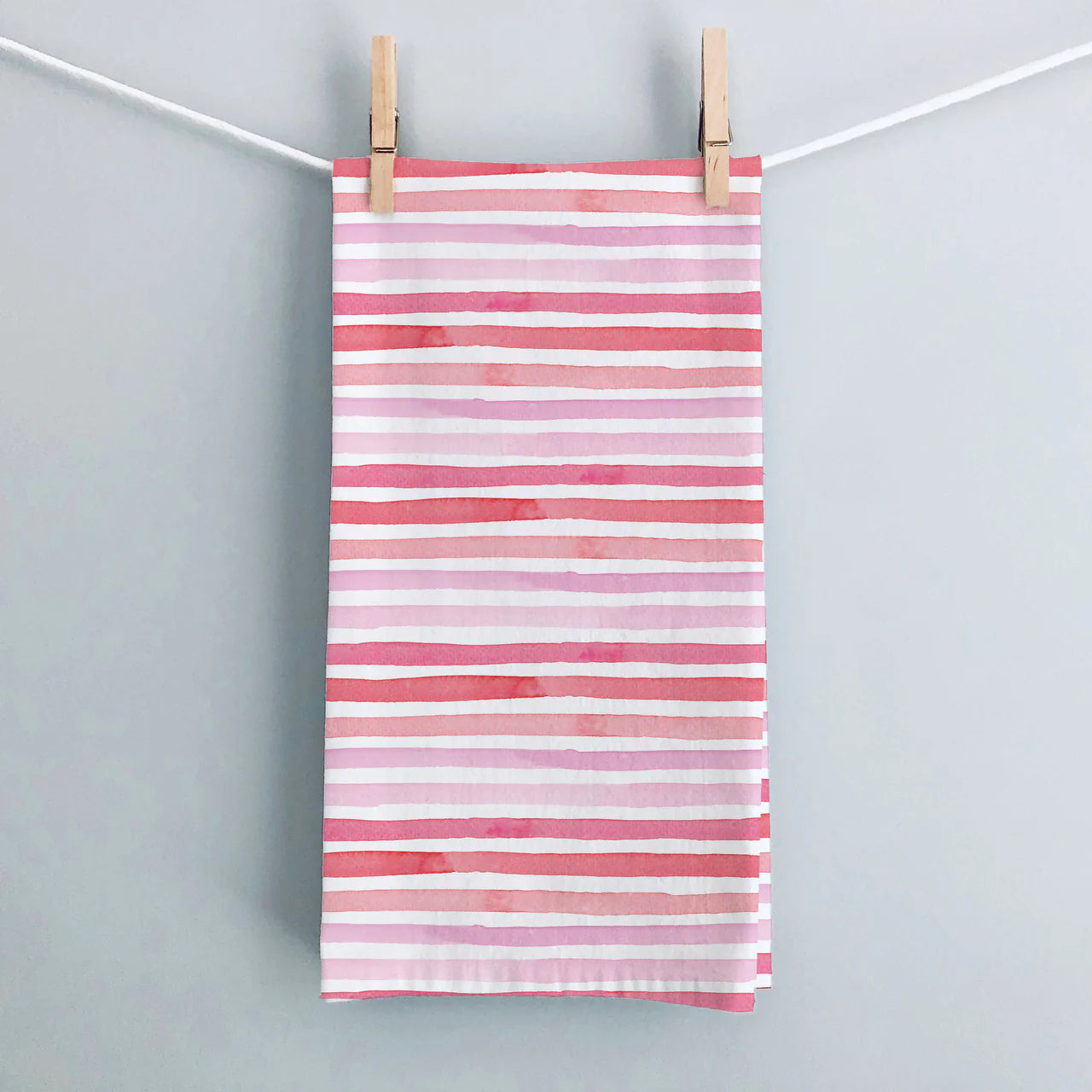 Watercolor Stripes Tea Towel
