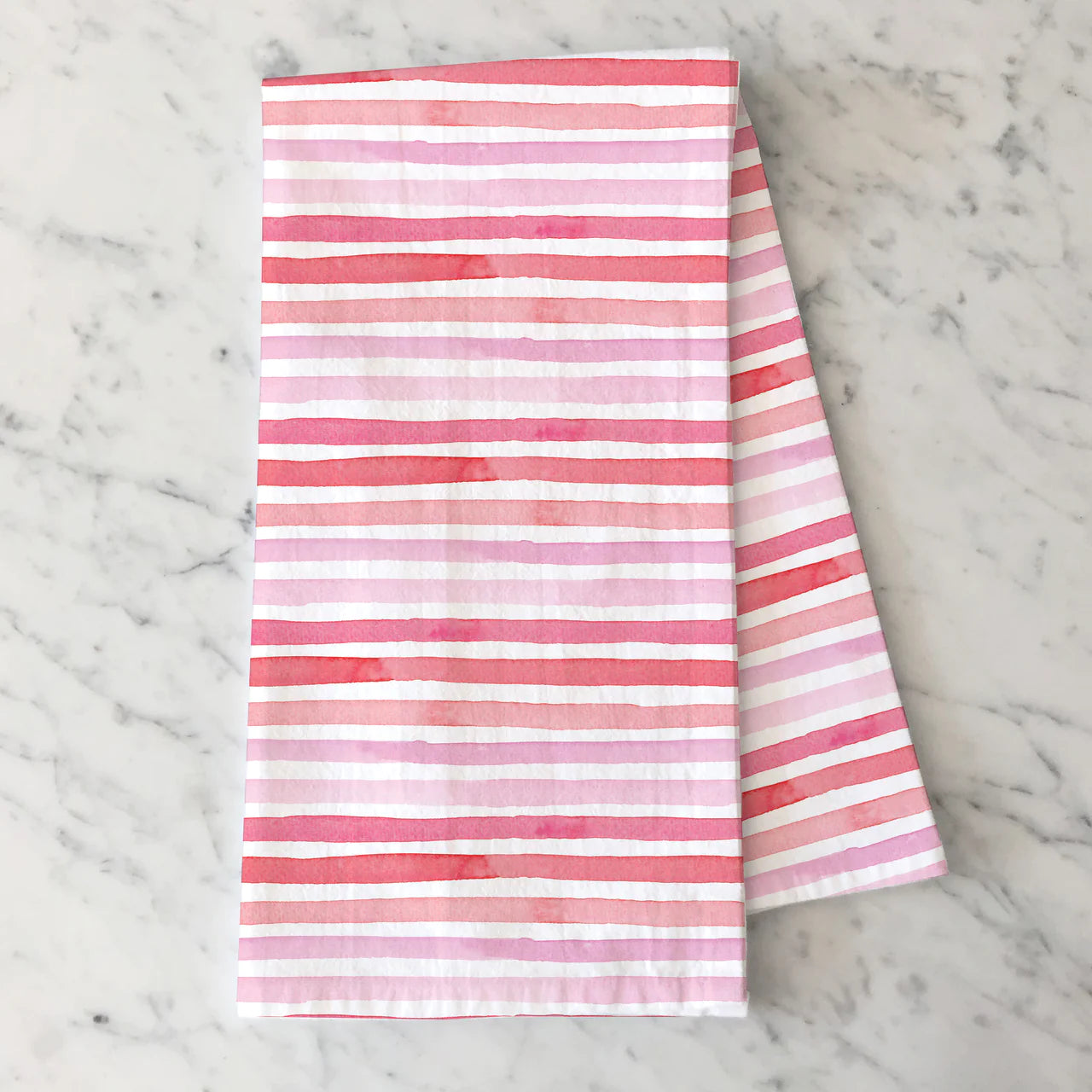 Watercolor Stripes Tea Towel