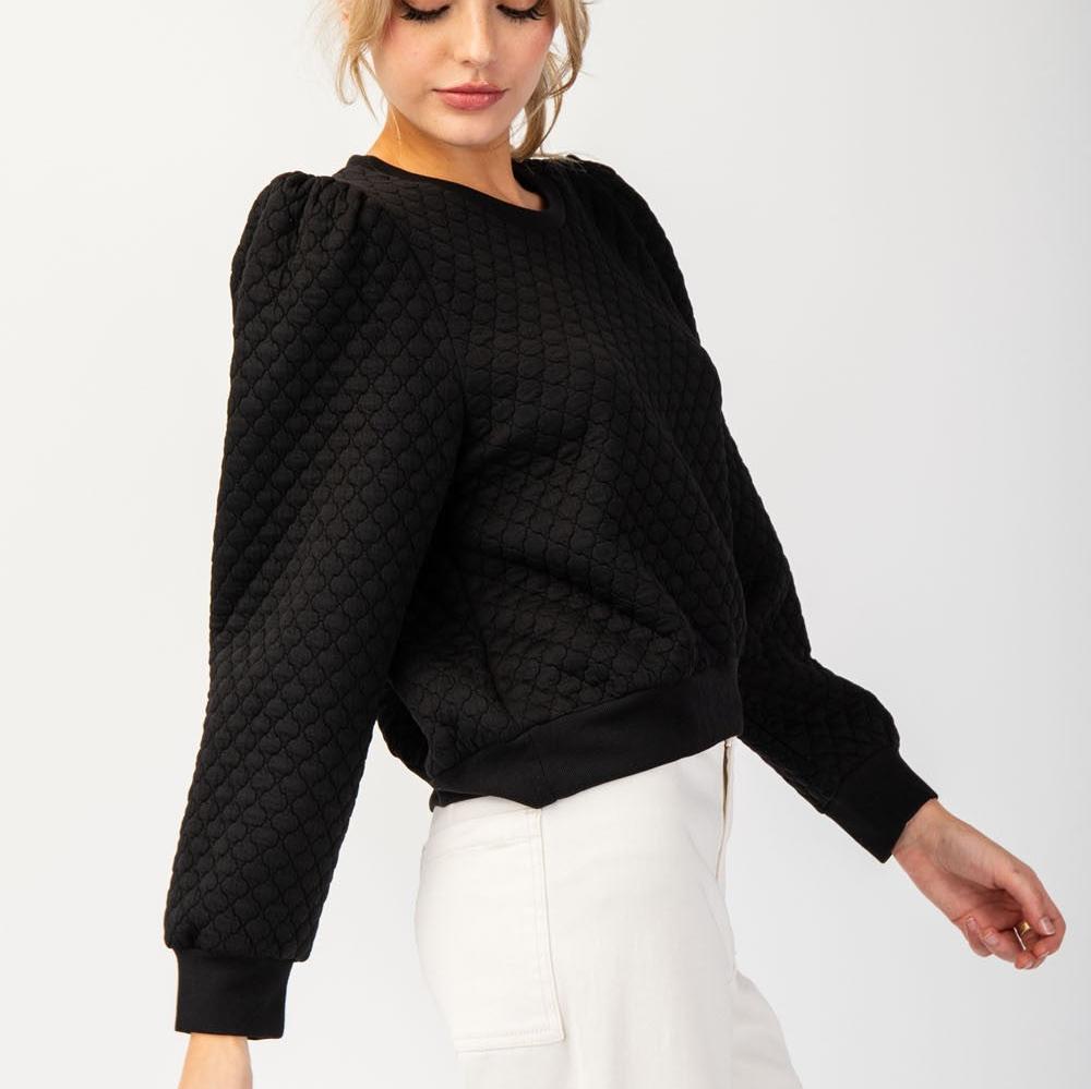 Textured Puff Sleeve Top