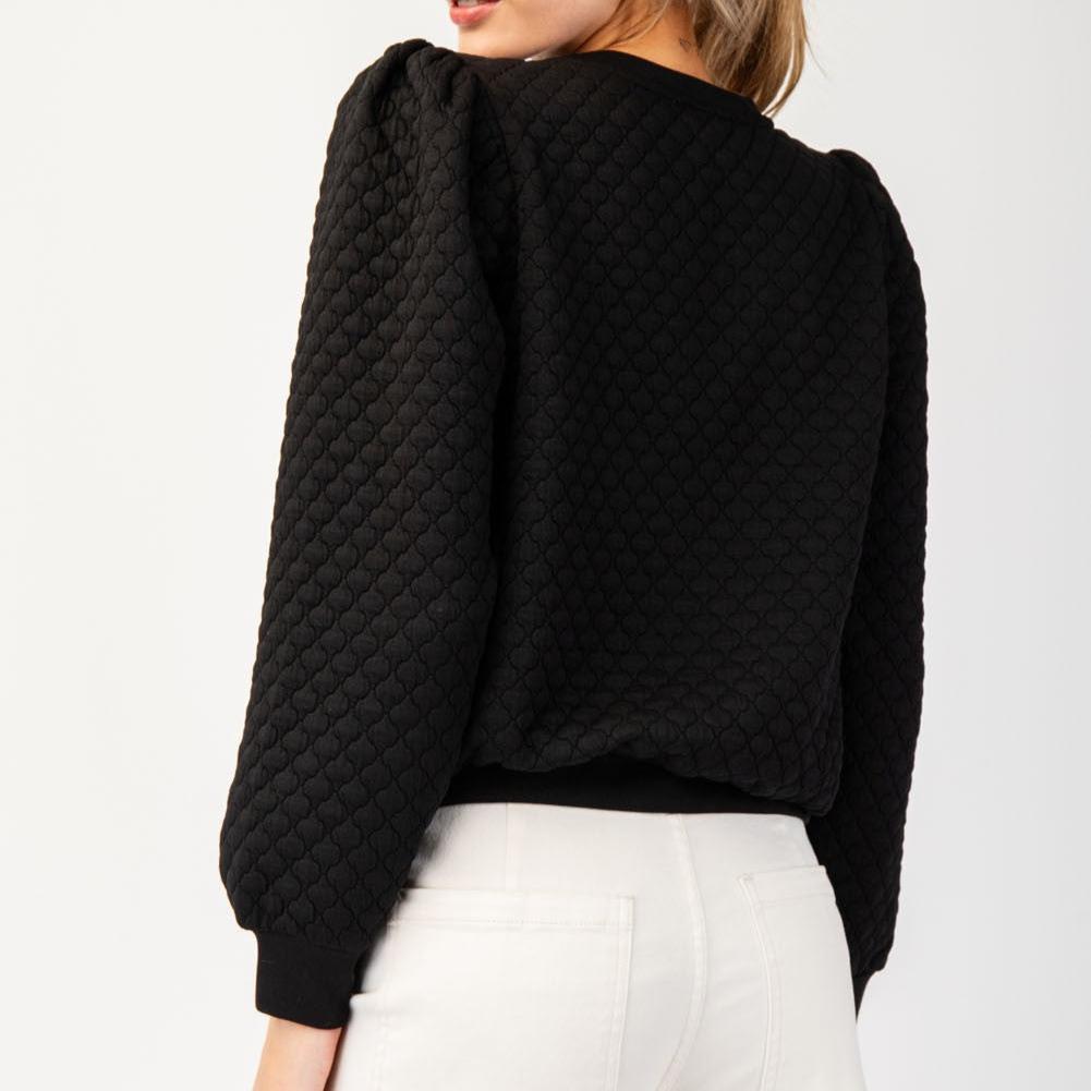 Textured Puff Sleeve Top