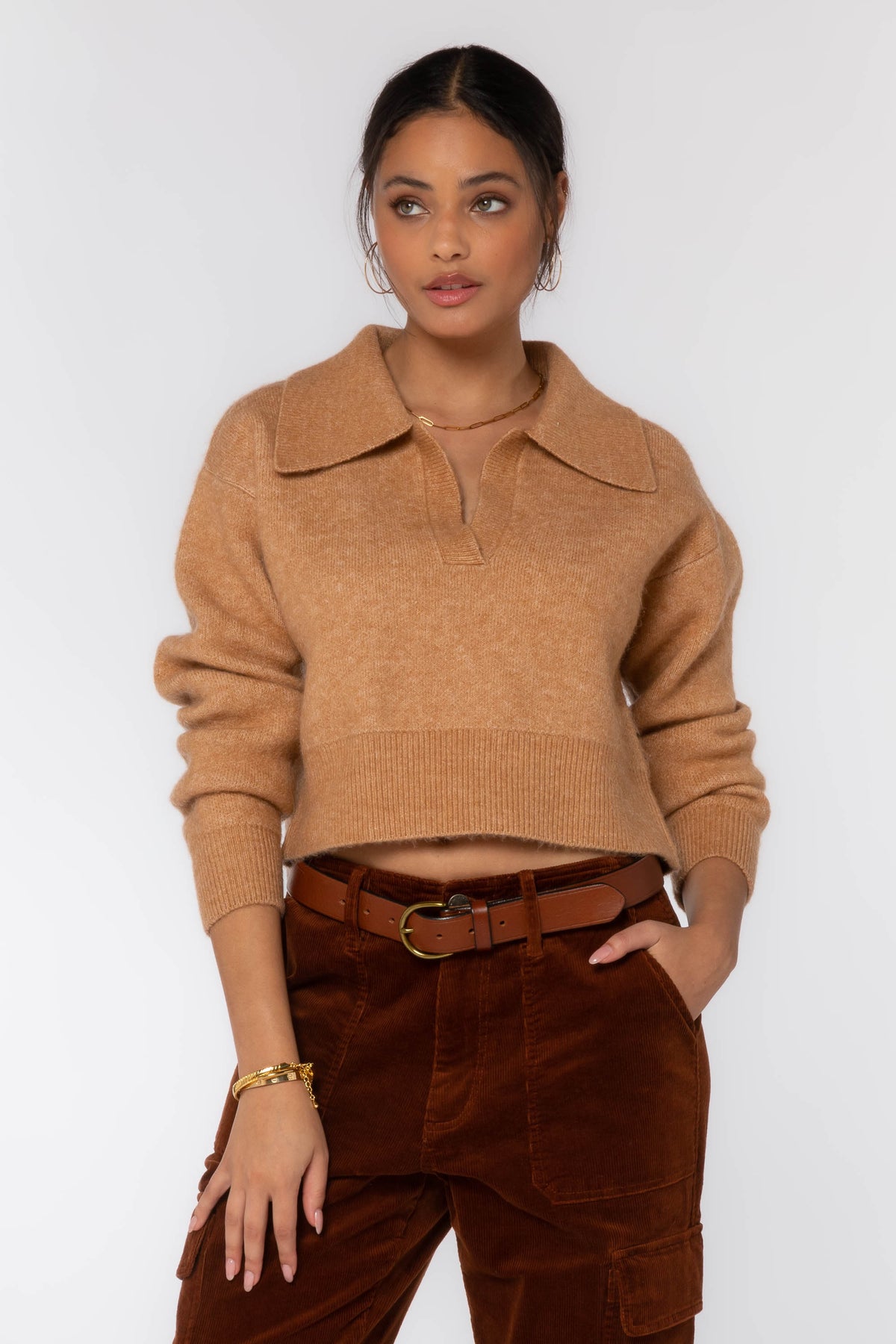 Thomas Long Sleeve Crop Sweater