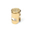Timmy Champagne Stopper in polished gold brass with engraved cross design on top