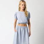 Aleah Cropped Linen Top