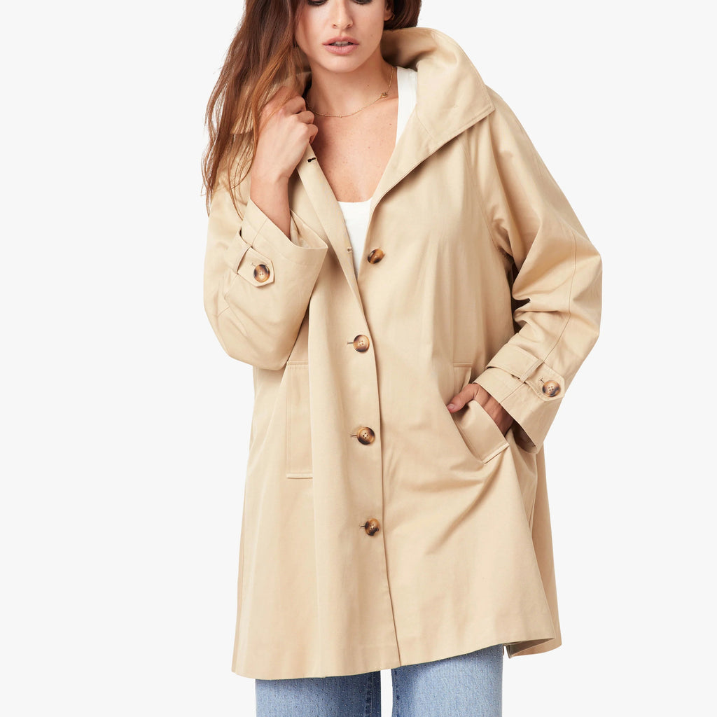 High Neck Trench Coat