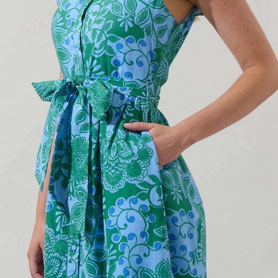Tressa Floral Riah Button Down Maxi