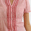 Tuxedo Pinstripe Ruffle Top