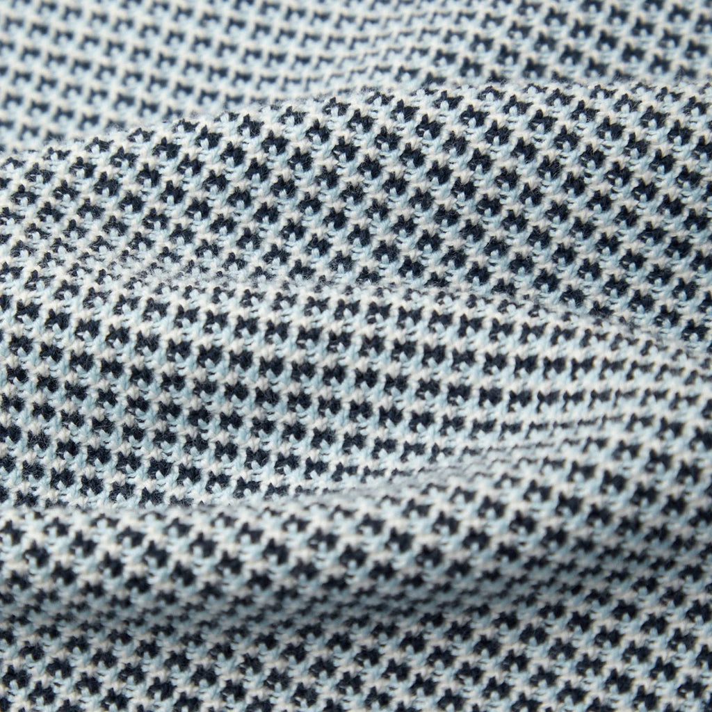 Tweed Like Puff Sleeve Henley