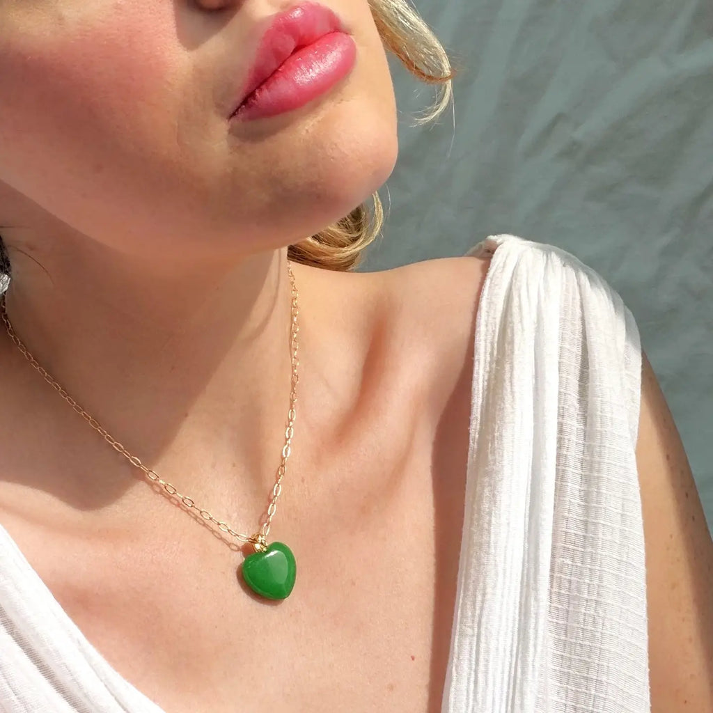 Verde Heart Pendant Necklace