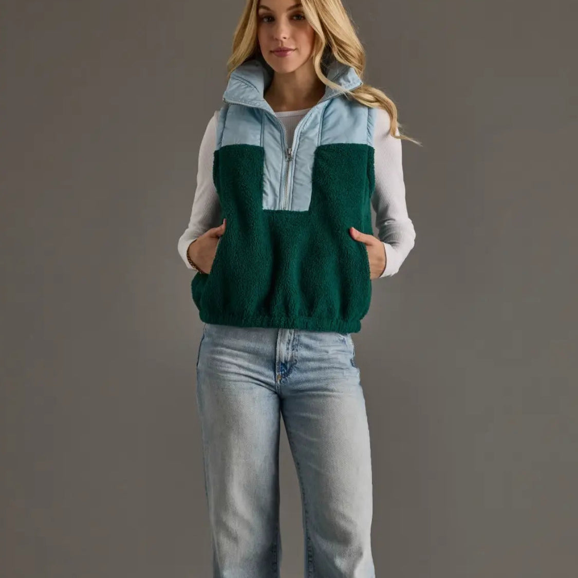 Light Blue & Green Vest