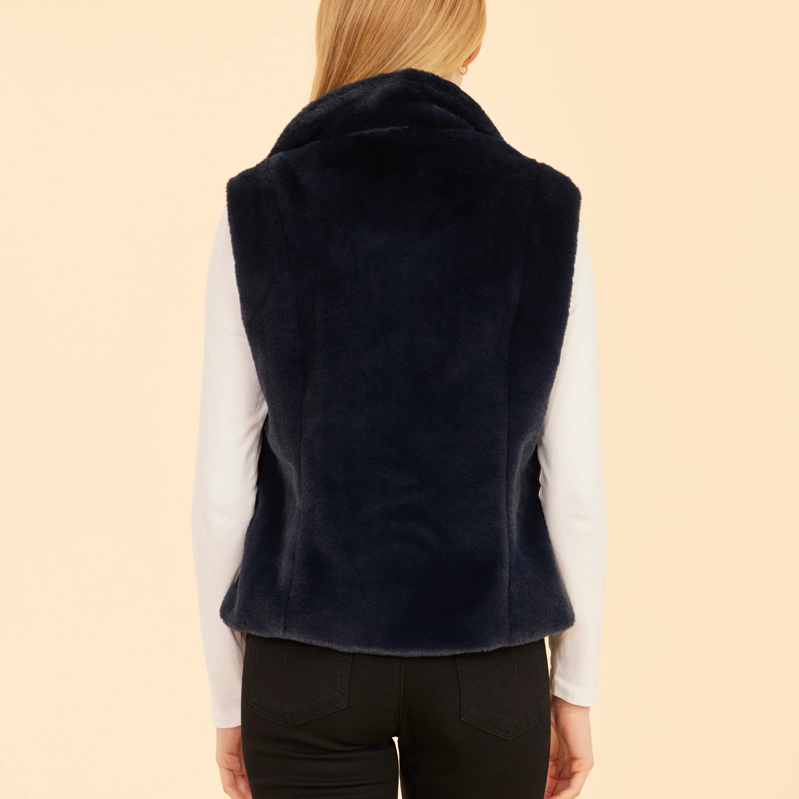 Plush Notch Collar Vest