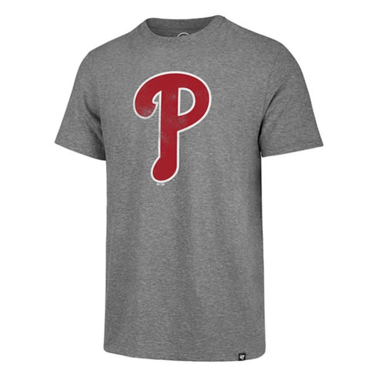 Gray '47 Brand Philadelphia Phillies vintage tee with red P logo and white outline Main image