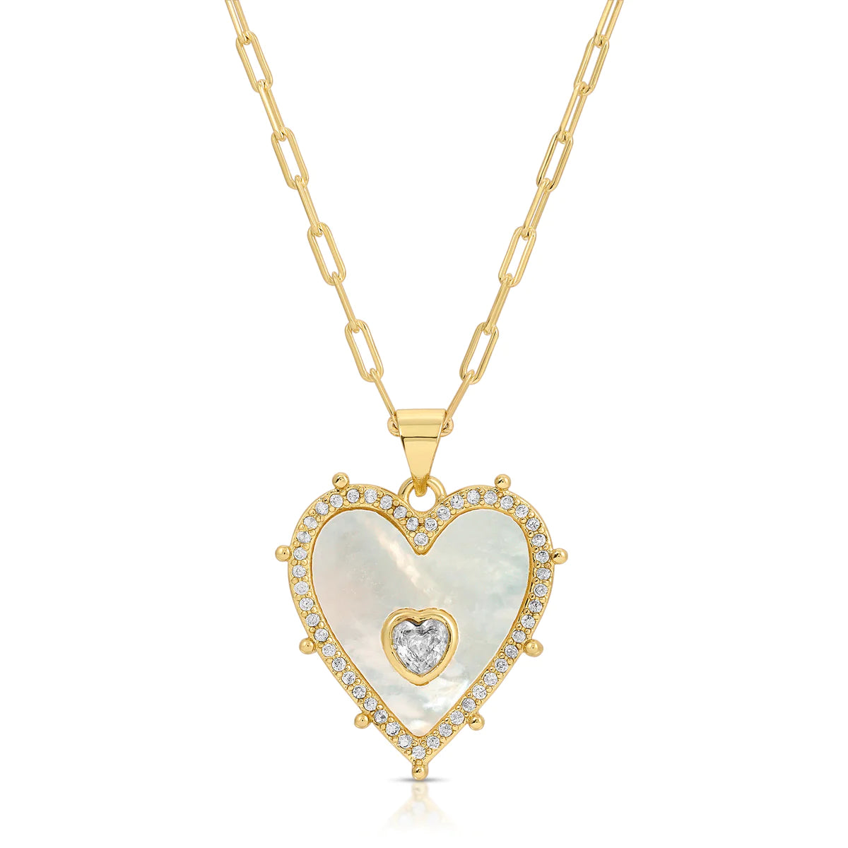 Joy Dravecky Vivian Pearl Heart Necklace