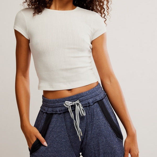 Free People Wait a Minute Baby Tee