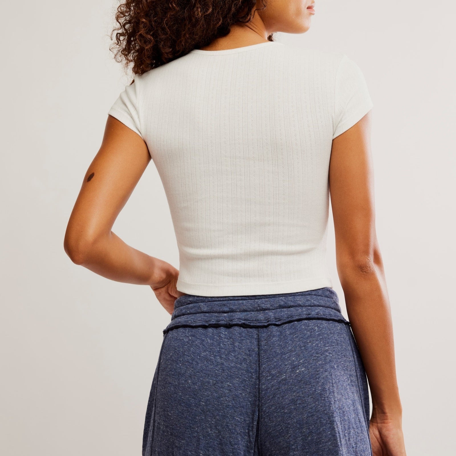 Free People Wait a Minute Baby Tee