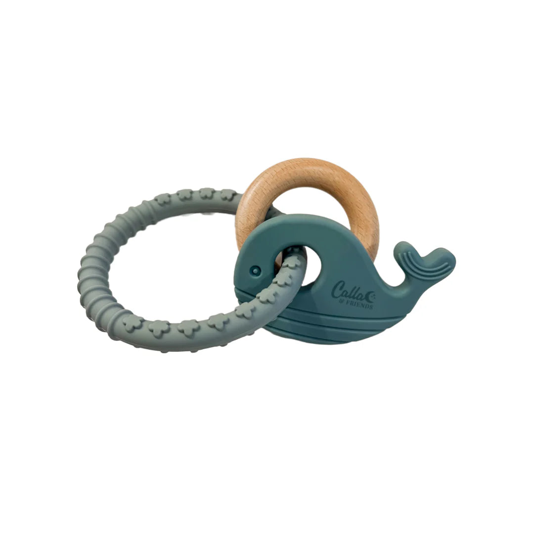 Calla & Friends Whale Silicone & Beechwood Teether