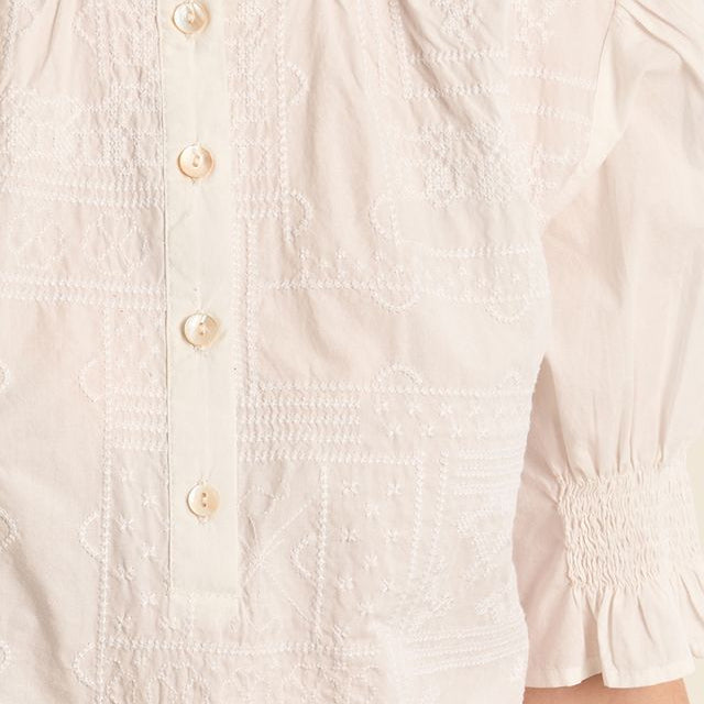 Textured Puff Sleeve Blouse