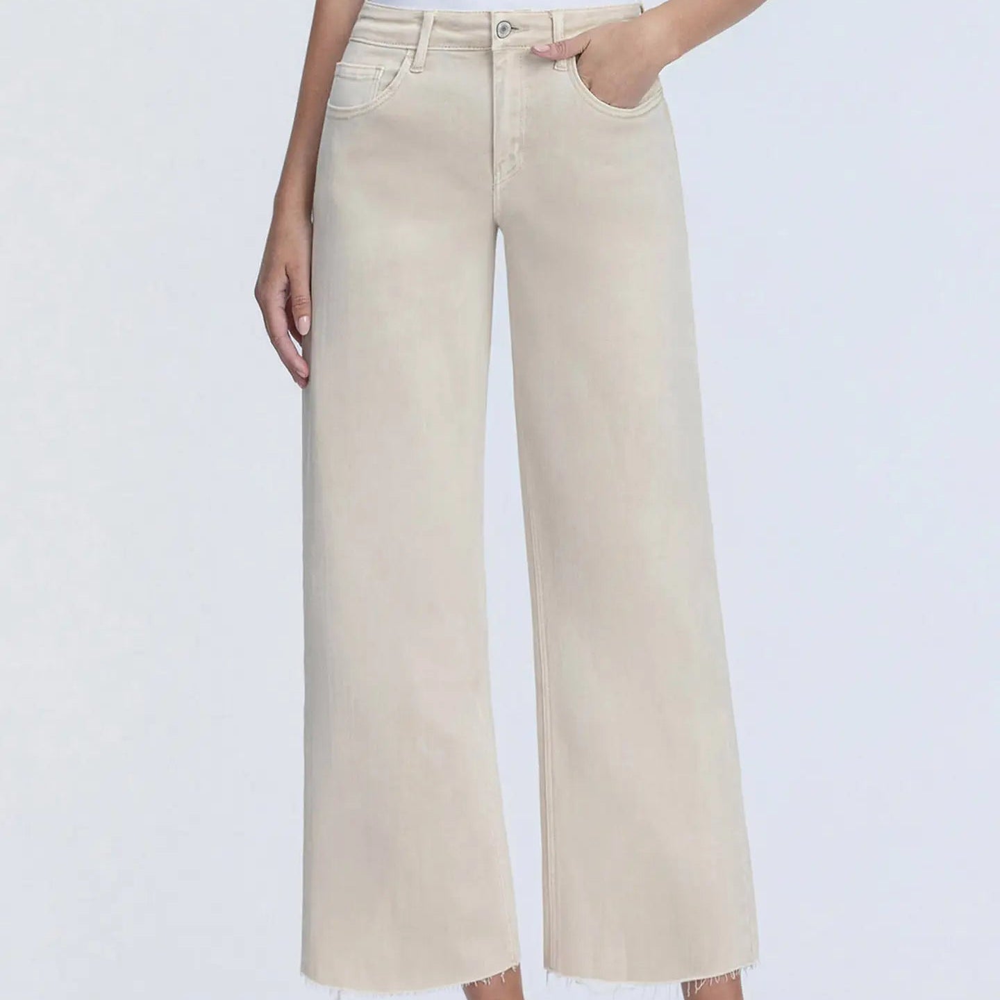 High Rise Crop Wide Leg Jean