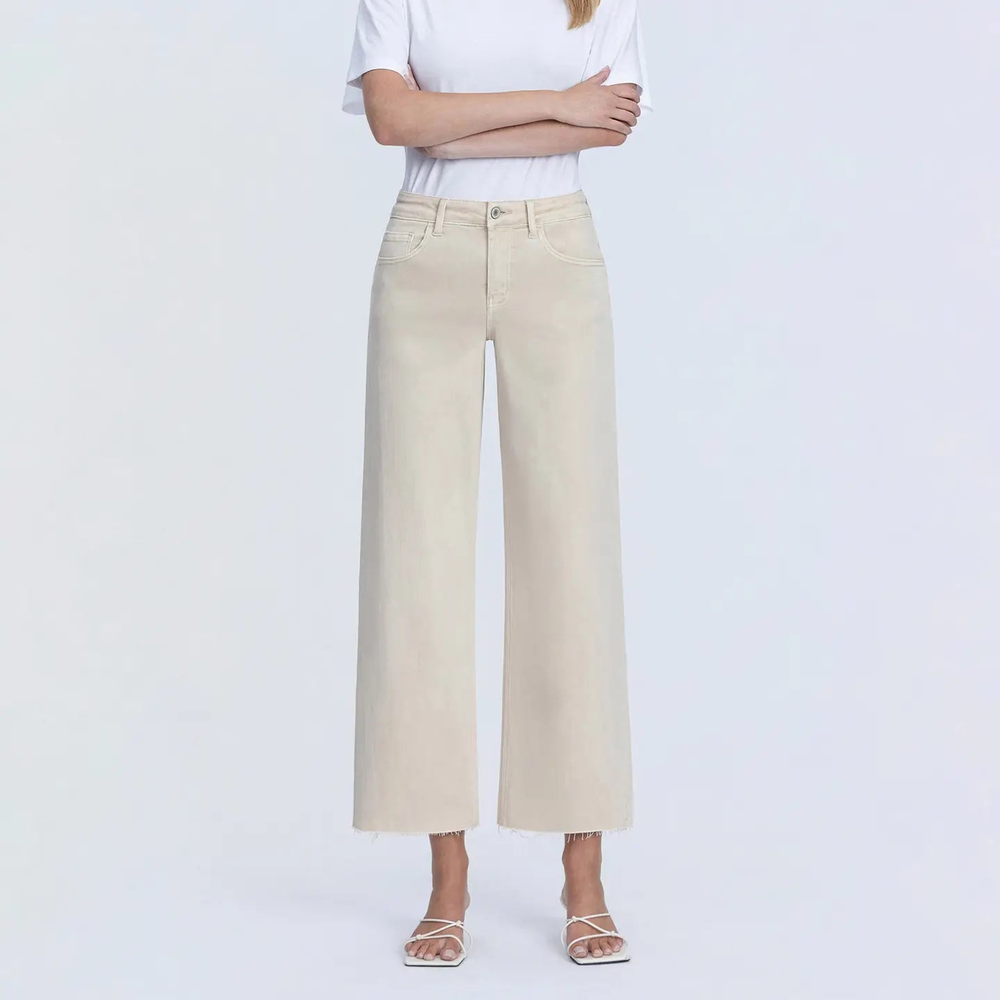 High Rise Crop Wide Leg Jean