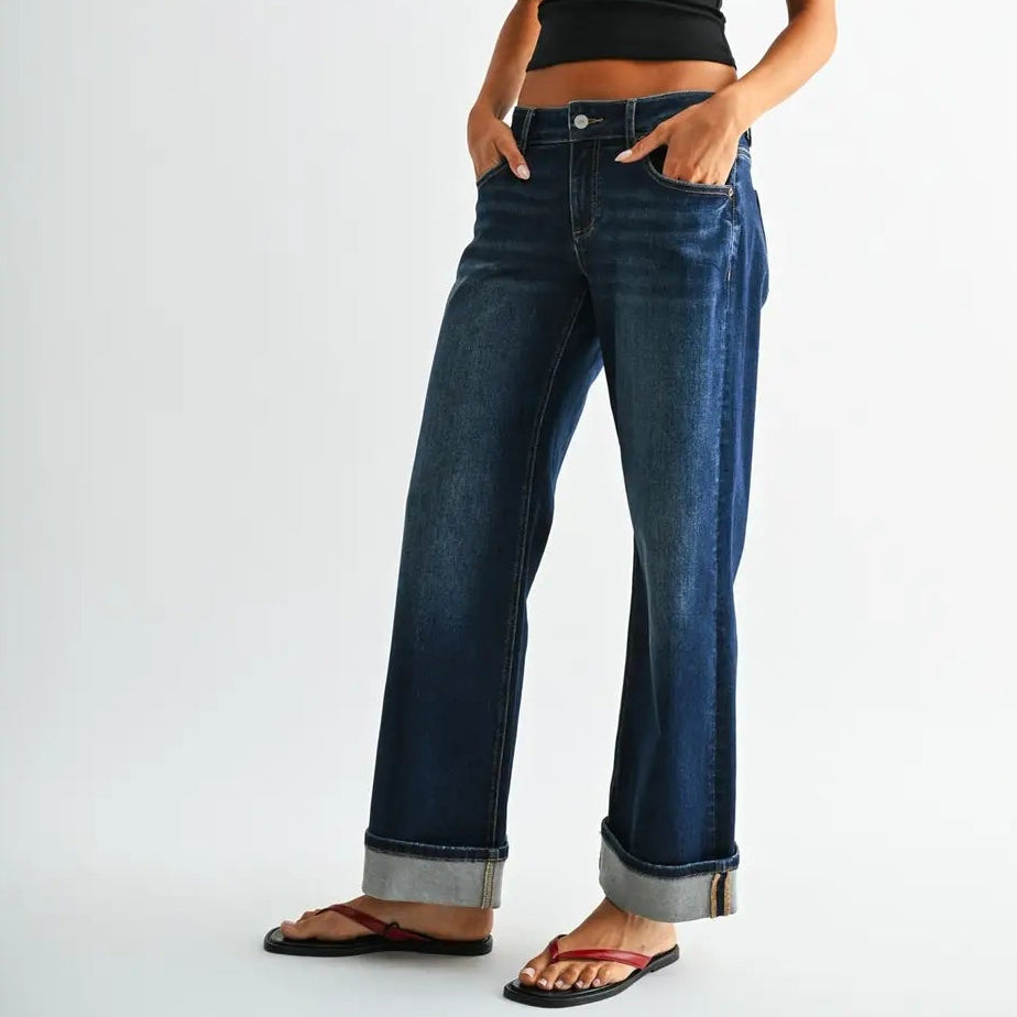 Low Rise Wide Ankle Baggy Jean