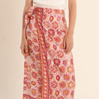 Lightweight Floral Wrap Skirt