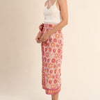 Lightweight Floral Wrap Skirt