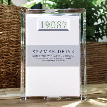 Navy & Green Boxed Zip Code Note Stack Main image
